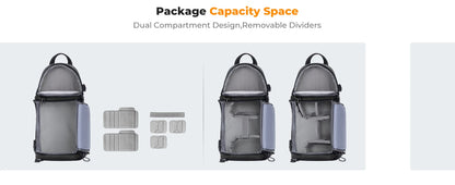 Camera Sling Backpack 10L - Waterproof DSLR/SLR Photography Bag