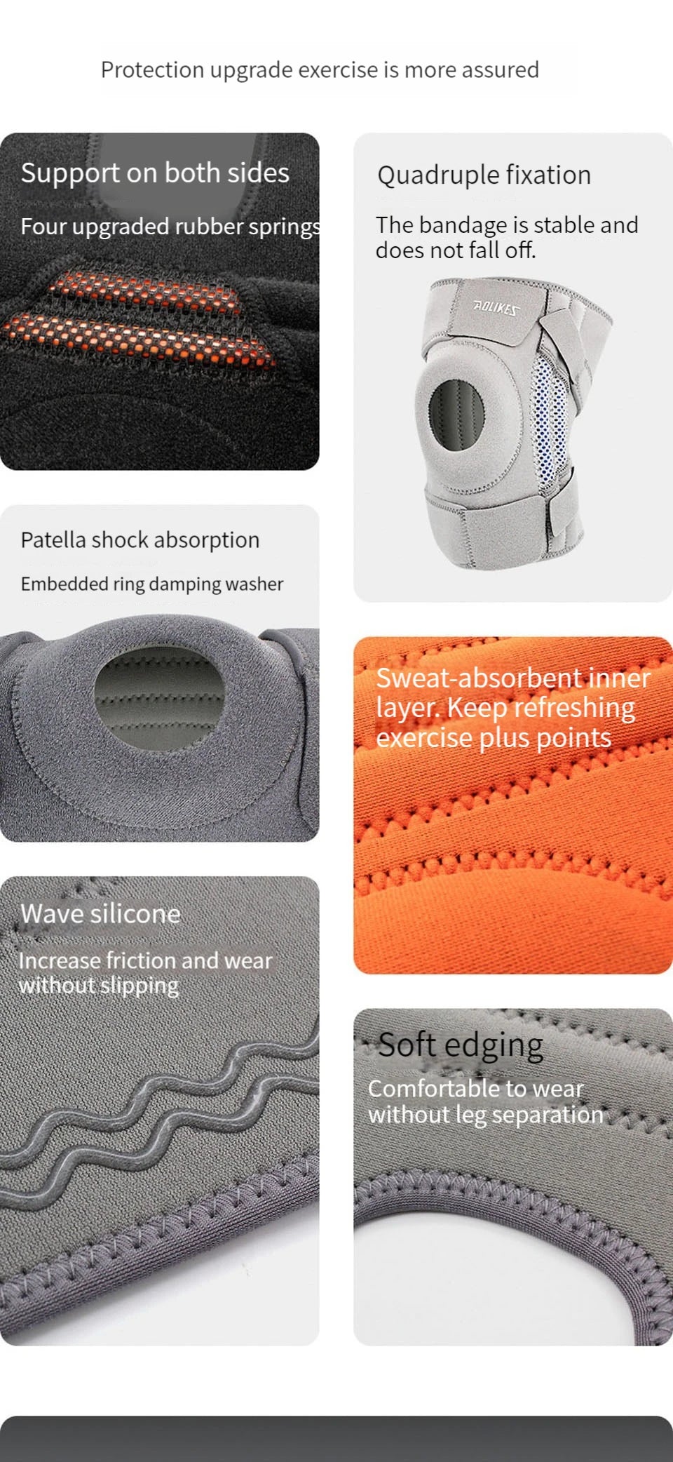 Adjustable Elastic Knee Support Brace - Patella Protection for Basketball, Soccer, Running, Cycling & Fitness (1 Piece)
