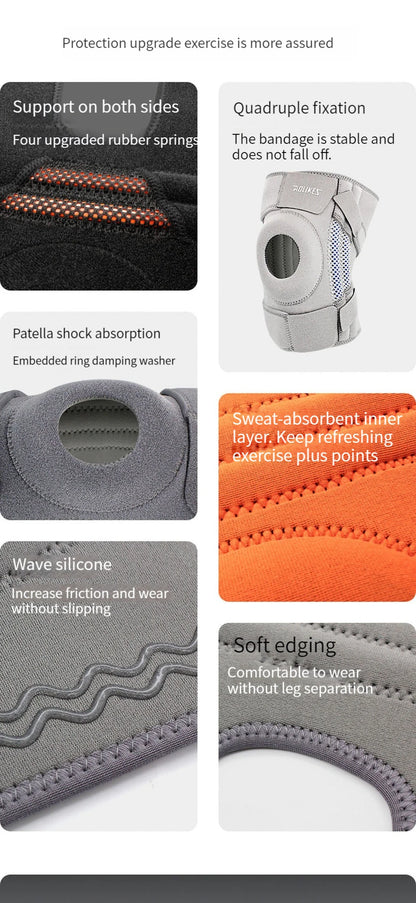 Adjustable Elastic Knee Support Brace - Patella Protection for Basketball, Soccer, Running, Cycling & Fitness (1 Piece)