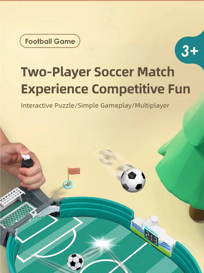 Mini Tabletop Soccer Game - Portable Desktop Foosball for Family & Friends