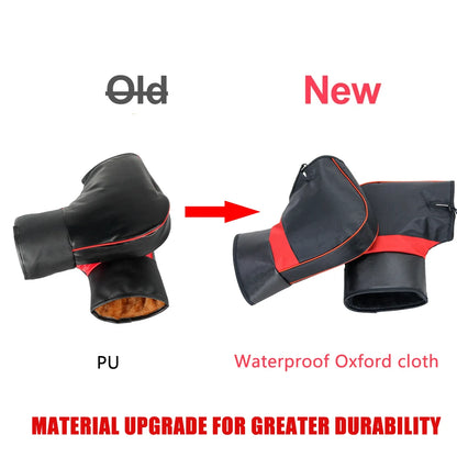 Motorcycle Handlebar Muffs - Thick Warm Rainproof Winter Gloves for Scooter & Motorcycle (1 Pair)