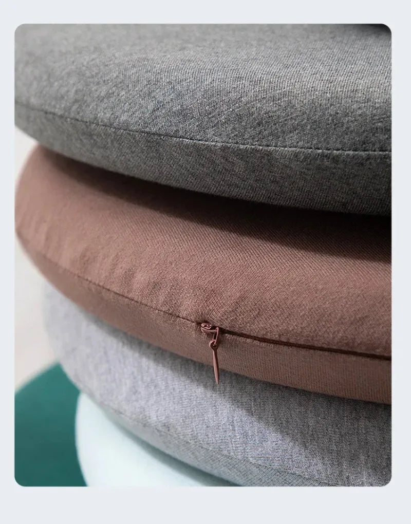 Japanese-style Circular Memory Foam Cushion, Tatami Knitted Cotton Chair Cushion, Office Chair Round Pillow