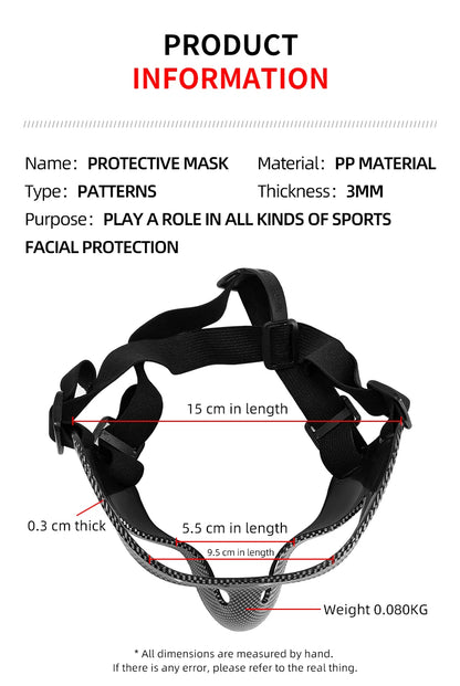Basketball Face Guard - Protective Nose Shield Mask for Sports Injuries