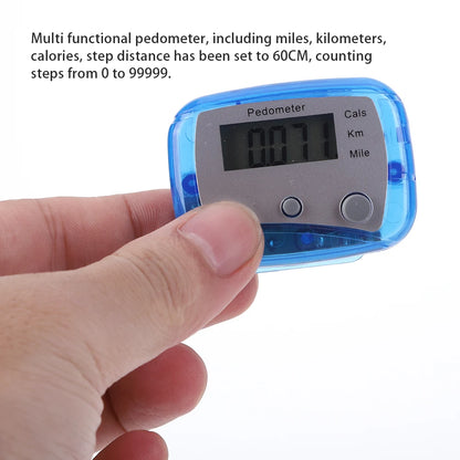 Clip-On Pedometer & Step Counter — Steps, Miles, Calories & More