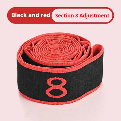 Yoga Resistance Band - Sectioned Stretching Belt for Pilates, Dance & Fitness Training