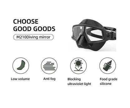 Professional Scuba Diving Mask Set HD Anti-Fog Lens UV Protection Adjustable Snorkeling Swimming Goggles for Adult Divers