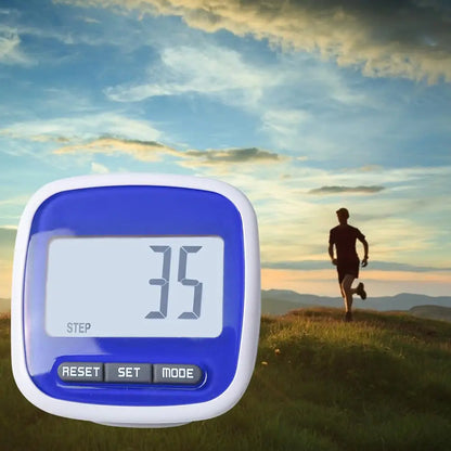 3D Pedometer with LCD Display - Walking & Running Step Counter with Clip