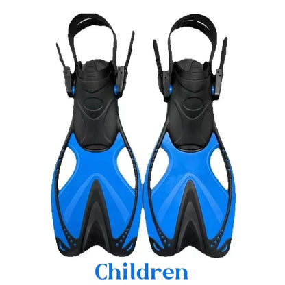 Kids Silicone Swimming Fins - Training Flippers for Pool & Snorkeling (Ages 6-14)