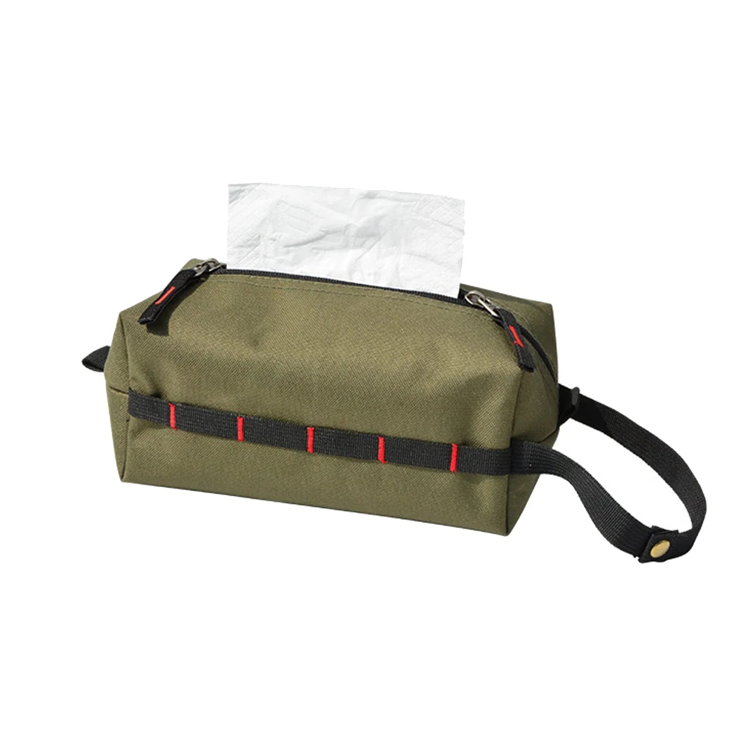 Canvas Wet Wipes Dispenser - Hanging Storage Box for Paper Towels and Wet Tissues - Outdoor Camping Accessories