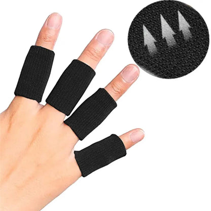 Athletic Finger Support Sleeves - 10 Pack Compression Guards for Basketball, Volleyball, Gym & Sports