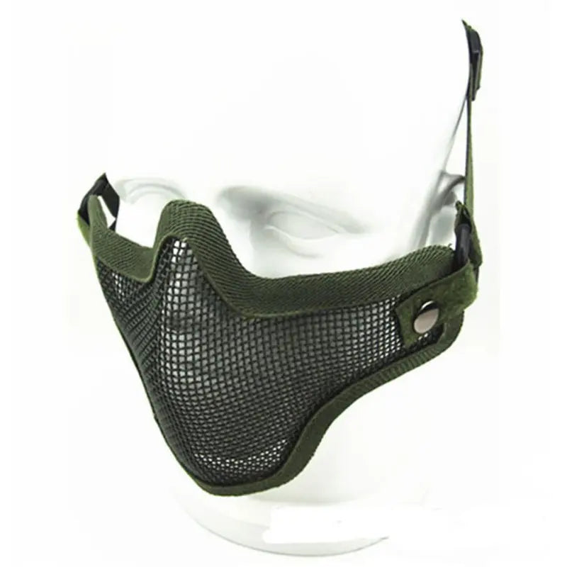 Tactical Steel Mesh Half Face Mask - Camouflage Protective Gear for Paintball, Airsoft & Hunting