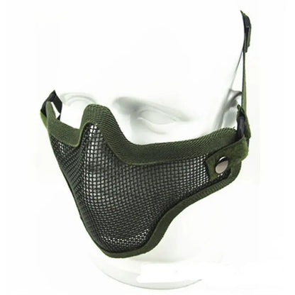 Tactical Steel Mesh Half Face Mask - Camouflage Protective Gear for Paintball, Airsoft & Hunting