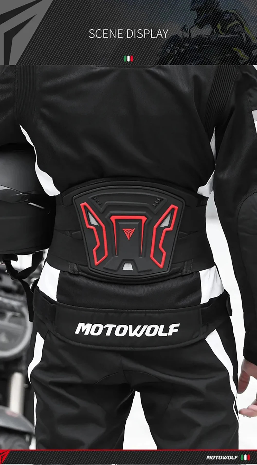 Professional Motorcycle Waist Protector - Adjustable Breathable Motocross Cycling Guard Belt