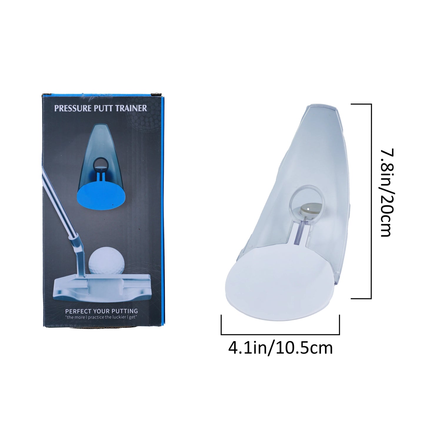 Foldable Golf Putter Alignment Tool - Triple Aim Points with Spiked Base for Indoor & Outdoor Practice