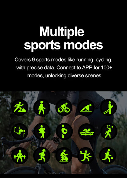 1.53" Full Touch Screen Smart Watch - Multi-Sport Mode with ECG+PPG, Waterproof & Bluetooth Call