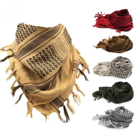 Unisex Tactical Military Plaid Scarf - Lightweight Army Style Arab Scarf for Warmth