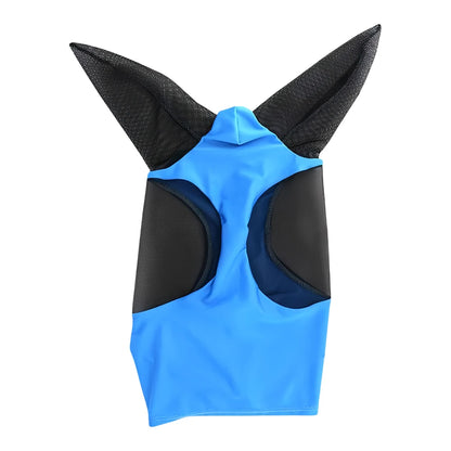Breathable Mesh Horse Fly Mask - Anti-Mosquito Knitted Equestrian Protection