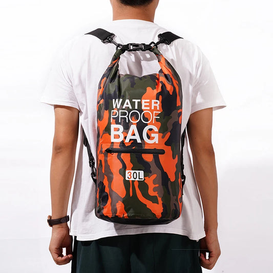 Waterproof Dry Bag Backpack - 30L/15L with Wet Separation Pocket for Kayaking, Boating, Swimming & Outdoor Sports