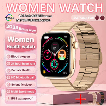 AI Smart Health Watch - HRV+PPG Blood Pressure & Heart Rate Monitor with IP68 Waterproof & NFC