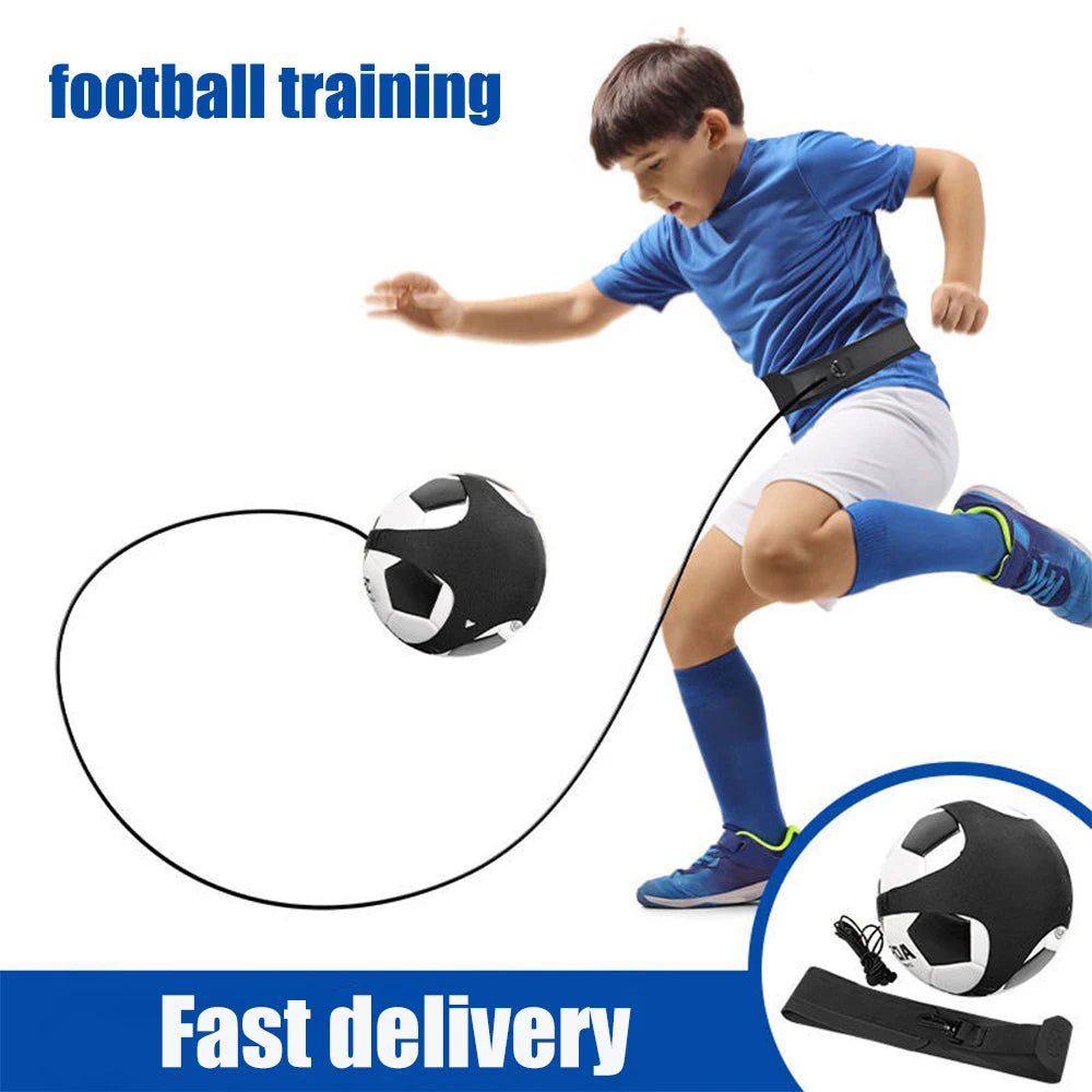 Soccer Training Belt - Football Kicking Practice Equipment for Adults & Kids with Training Mat