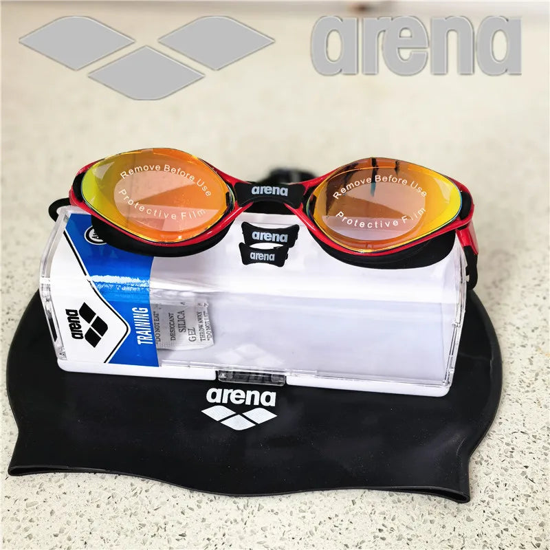 Professional Swimming Goggles with Silicone Cap - Waterproof Anti-Fog HD Vision