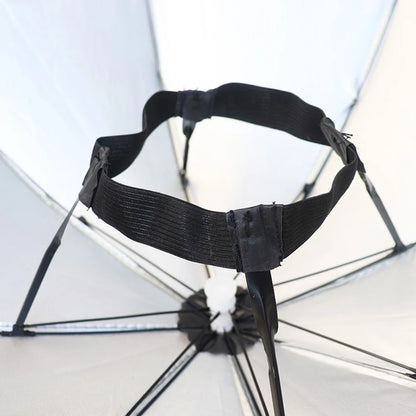 Foldable Umbrella Hat - Waterproof Hands-Free Rain & Sun Protection for Fishing, Camping & Beach (55-95CM Adjustable)