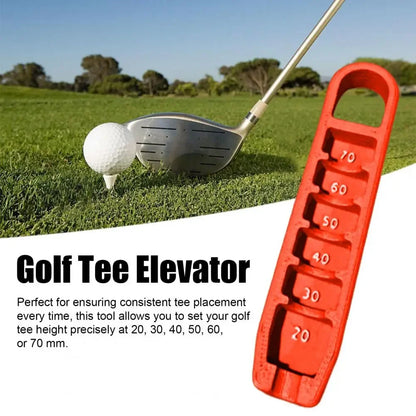 Adjustable Golf Tee Height Regulator - Portable Tee Stand with 20-70mm Precision Positioning - Essential Golf Training Tool