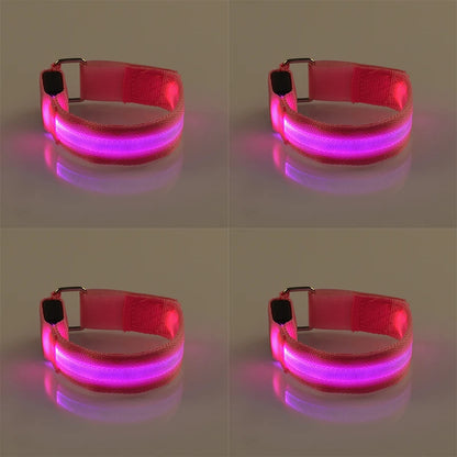 LED Horse Leg Safety Straps - 4 Piece Set for Night Riding