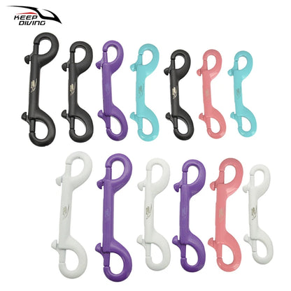 KEEP DIVING 316 Stainless Steel Double-Ended Scuba Diving Hook - BCD Equipment Accessory with Quick Draw Snap Bolt Kit (1 Piece)