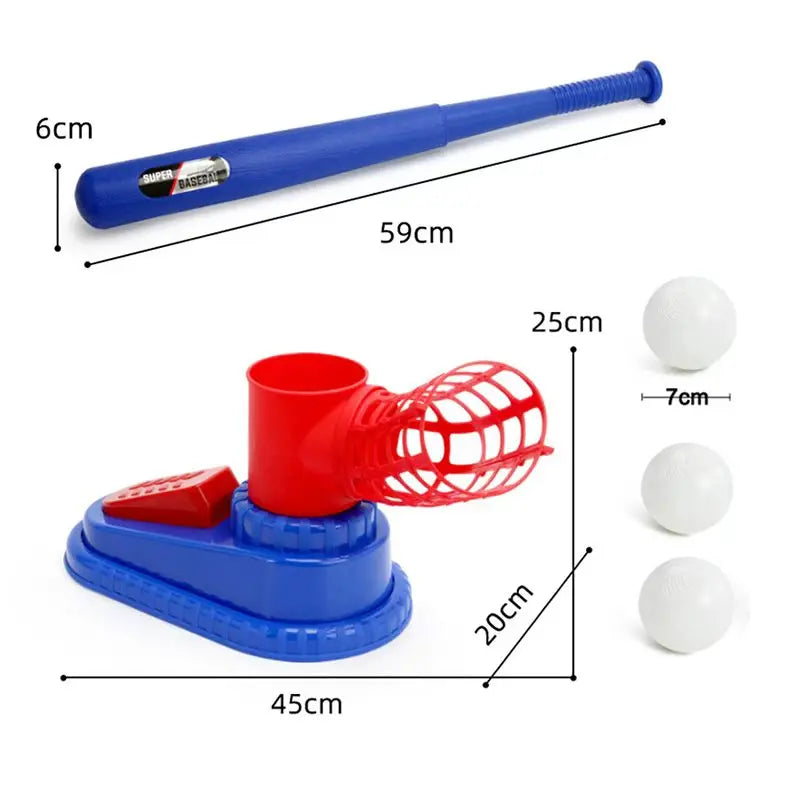Automatic Baseball Pitching Machine - Adjustable Outdoor Training Set for Kids