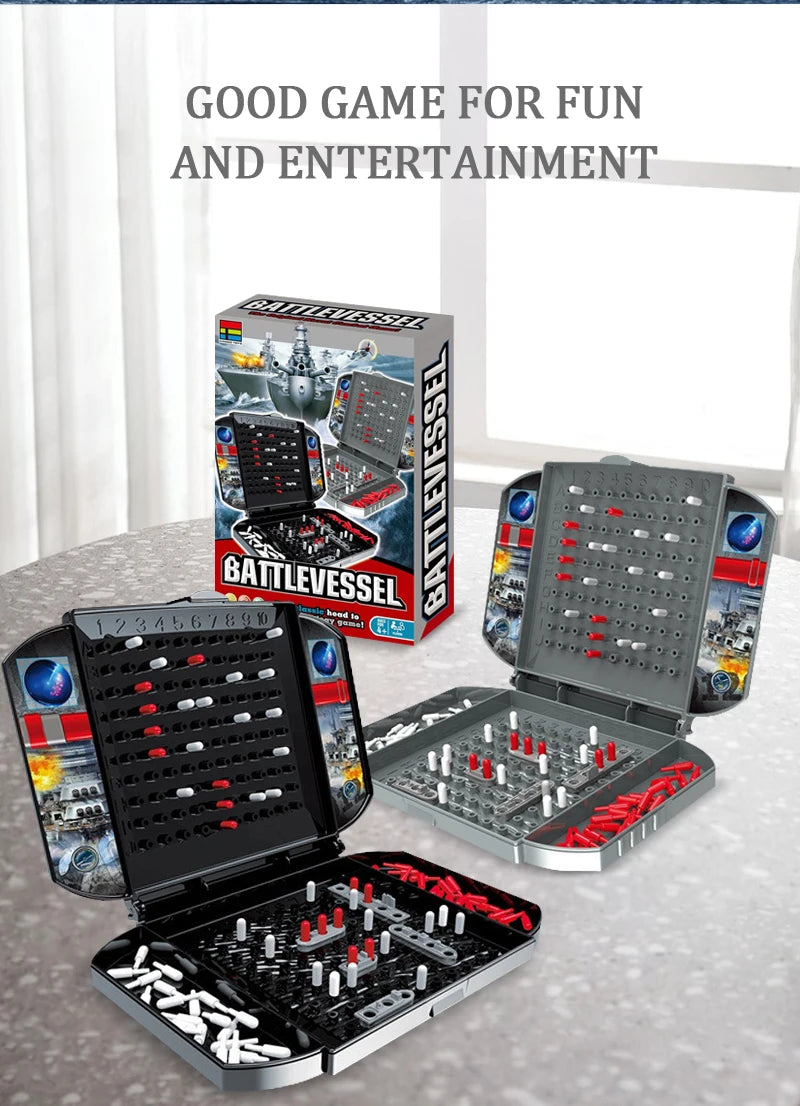 Warship Sea Ship Board Games Toys - Battleship Classic Naval Combat Strategy Table Game for Kids