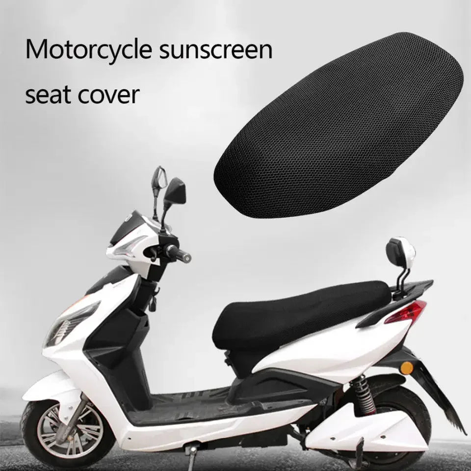 3D Mesh Motorcycle Seat Cover - Breathable Anti-Slip Cushion Pad for Scooters