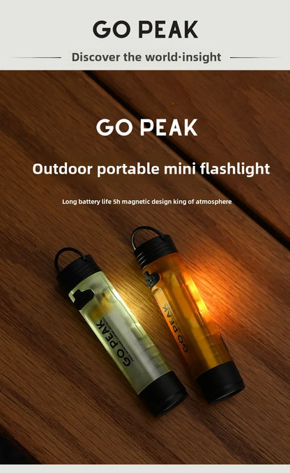 USB Rechargeable LED Mini Flashlight - Gopeak Pocket Keychain Torch with 5050 Chip, Long Endurance for Outdoor Hiking Camping Emergency Trail