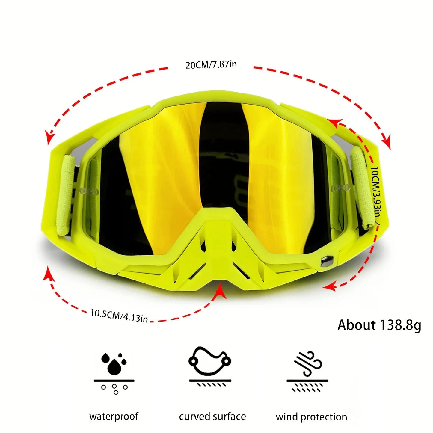NAFEIB Windproof Impact-Resistant Motorcycle Goggles – MTB, ATV & Off-Road Eyewear