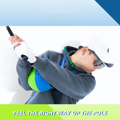 Golf Swing Trainer - Dual-Color Connected Ball for Posture Correction and Beginner Form Training