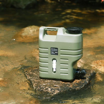 Portable Water Container 12L (3.2 Gallon) - BPA-Free Food-Grade PE Bucket for Camping, Hiking & Emergency Storage