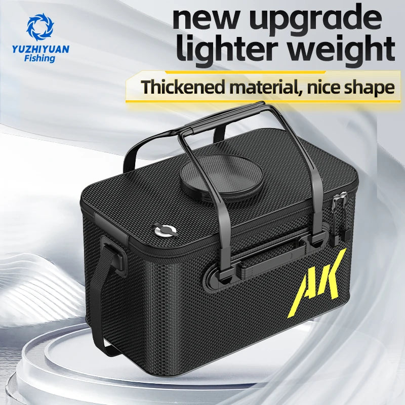 Foldable Portable Live Fish Bucket - Large Capacity EVA Water Container