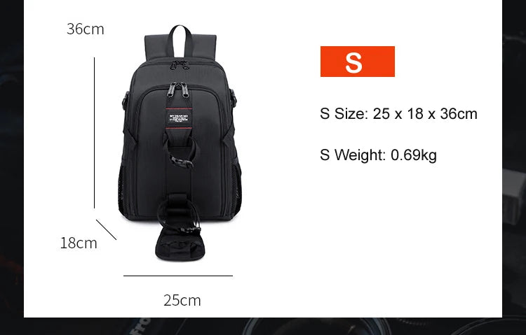 Large Capacity Camera Backpack - Waterproof DSLR Bag with Tripod Holder & Rain Cover