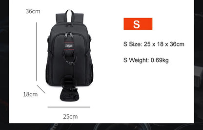 Large Capacity Camera Backpack - Waterproof DSLR Bag with Tripod Holder & Rain Cover