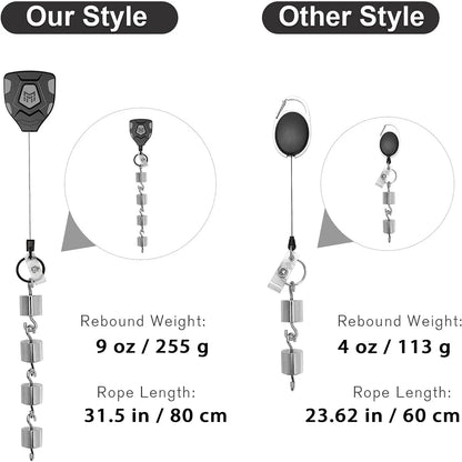 Heavy Duty Retractable ID Badge Reel with Belt Clip - 2 Pack | 31.5" Steel Cord Key Chain Holder
