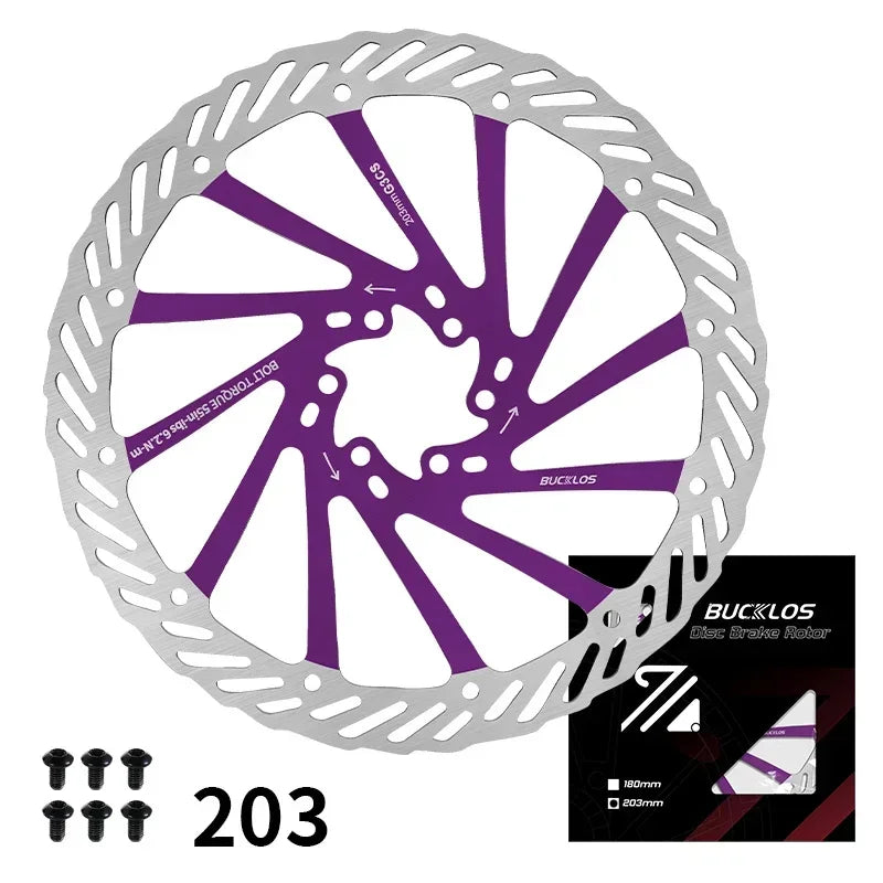Ultralight Hydraulic Disc Brake Rotor 160/180/203mm - Mountain & Road Bike Compatible with Free Mounting Bolts