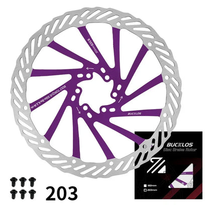 Ultralight Hydraulic Disc Brake Rotor 160/180/203mm - Mountain & Road Bike Compatible with Free Mounting Bolts