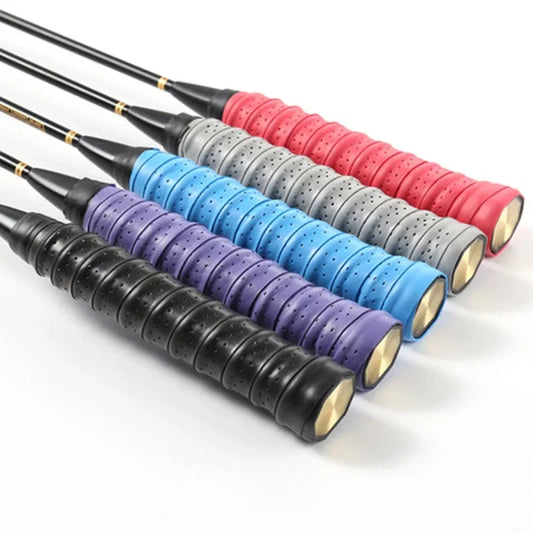 Premium Perforated Racket Overgrip - Anti-Slip PU Tennis & Badminton Handle Wrap with Shock Absorption - 110cm Length