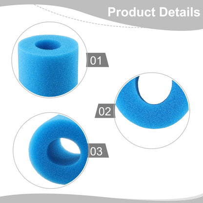 Universal Bio Foam Pool Filter Sponge - Reusable & Easy Clean - Compatible with Type I/II/VI/D Systems - Long-Lasting Swimming Pool Filtration (1 Piece)