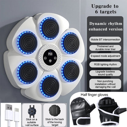 Smart Music Boxing Machine - Wall-Mounted Fitness Trainer for Adults & Children