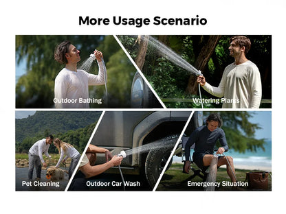 Portable Electric Camping Shower Pump IPX7 Waterproof – FLEXTAIL Outdoor Shower for Car Wash, Dishwash (Without Box)