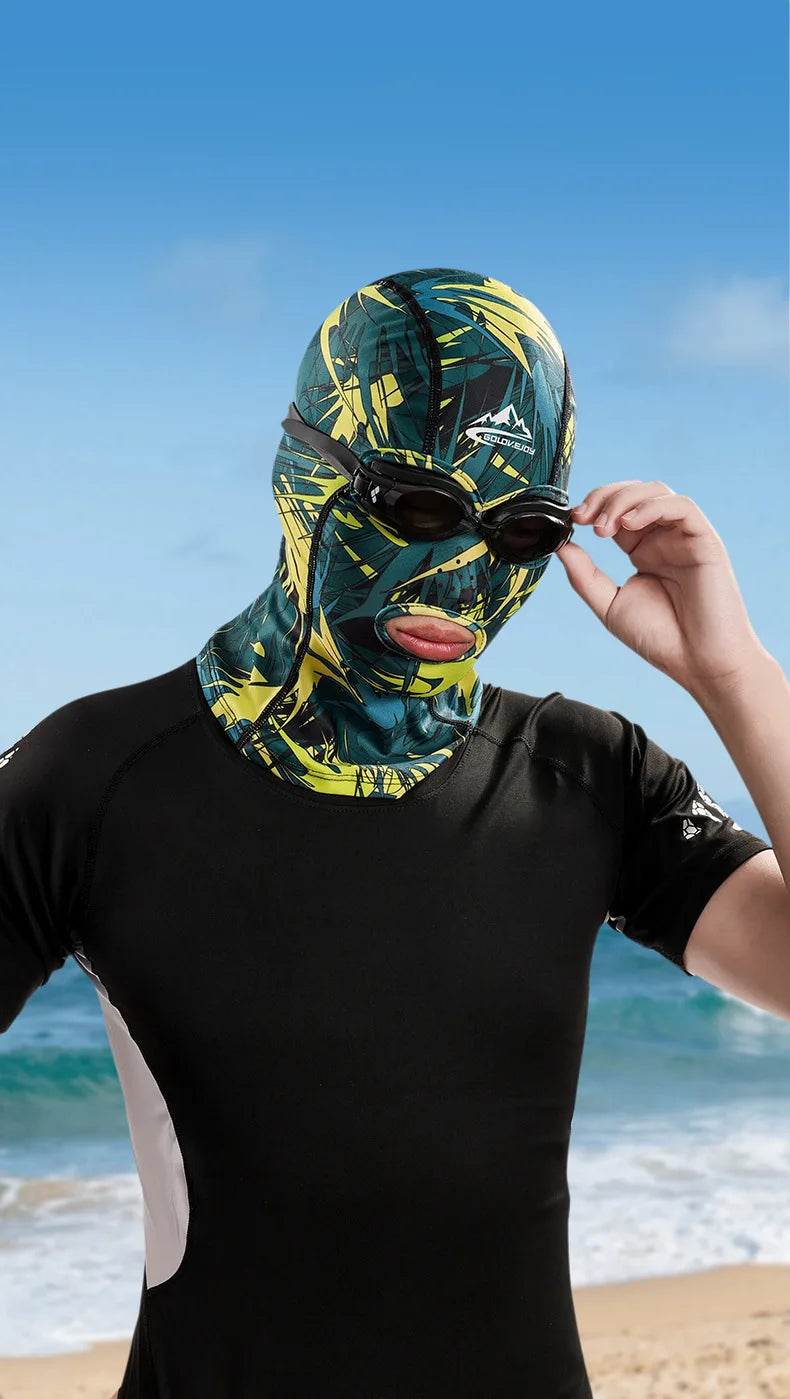 UV Protection Swimming Face Mask - Breathable Diving Cap for Men & Women Beach Sun Protection