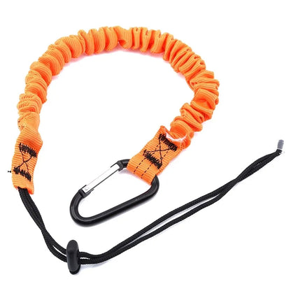 Anti-Fall Safety Lanyard with Carabiner Hook - Bungee Tether Tool Rope for Climbing, Aerial Work & Working at Heights Accessories