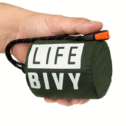 Emergency Survival Sleeping Bag - Waterproof Portable Thermal Mylar Blanket for Outdoor Camping & First Aid Rescue Kit
