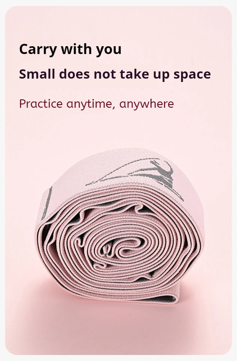 Yoga Resistance Band - Sectioned Stretching Belt for Pilates, Dance & Fitness Training